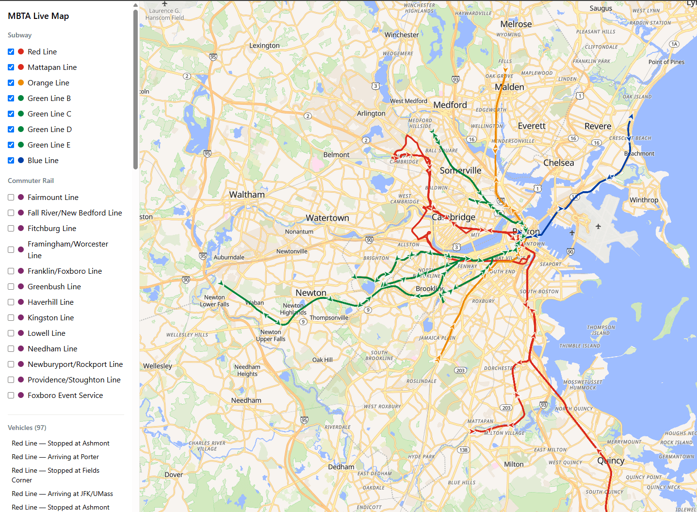 MBTA Live Map